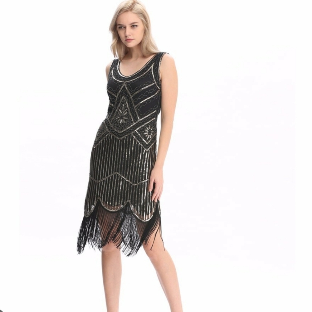 1920s Gatsby Costume with Accessories Size Medium